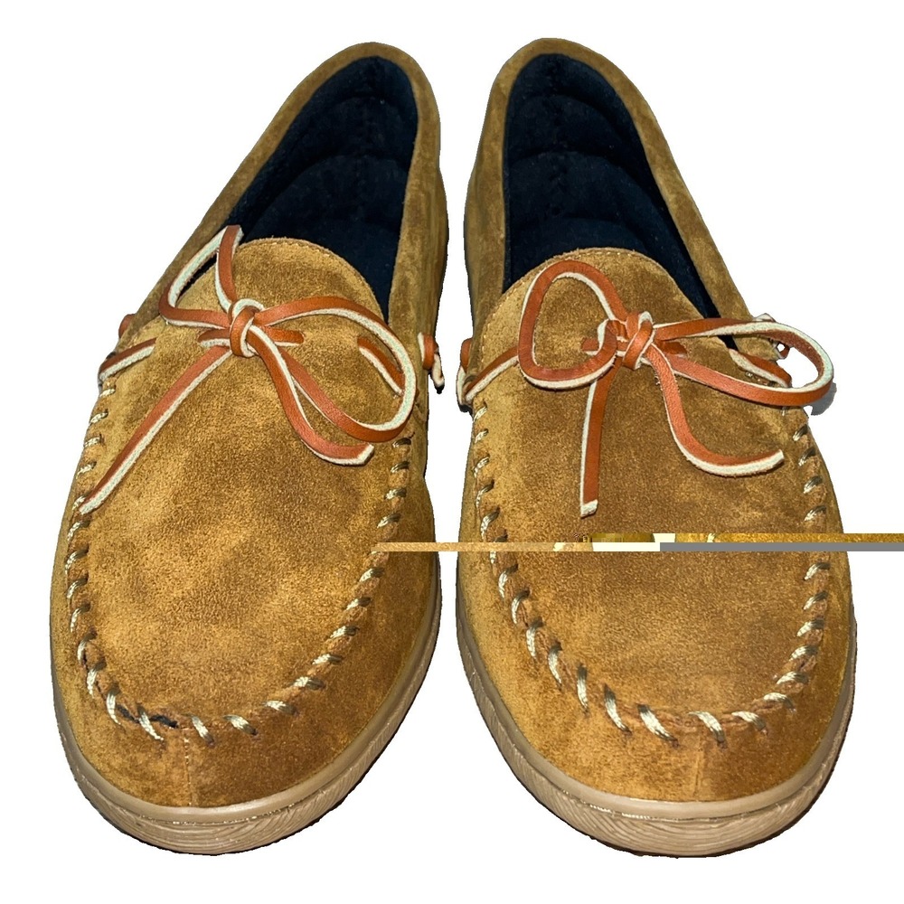 Hush Puppies Slippers Loafer Brown Suede Leather Slip On Casual Solid Huron Rust